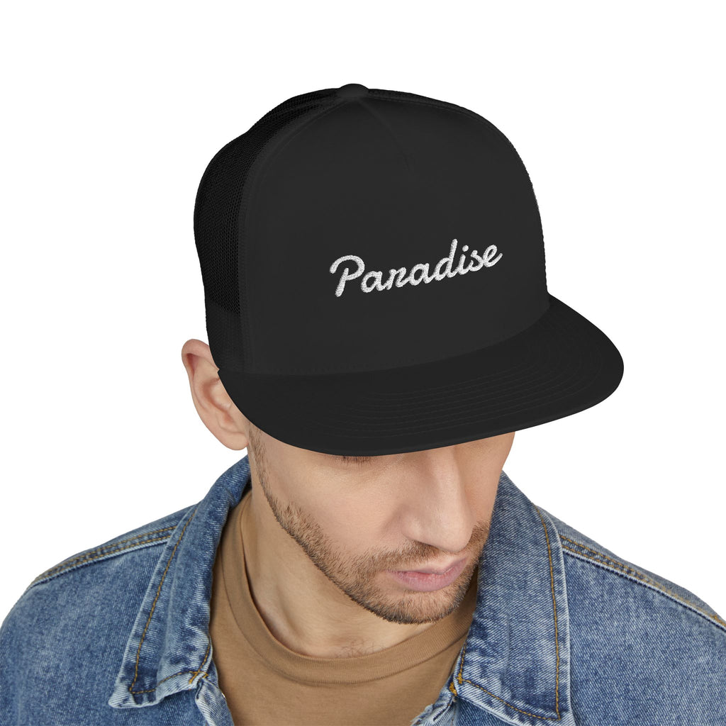 Embroidered Paradise Trucker Hat