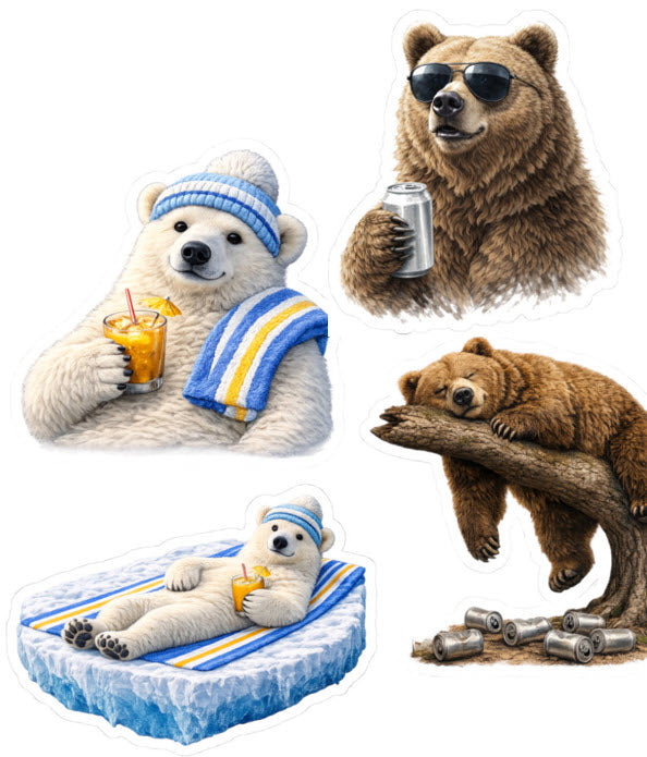 Just a Chill Bear Sticker Pack